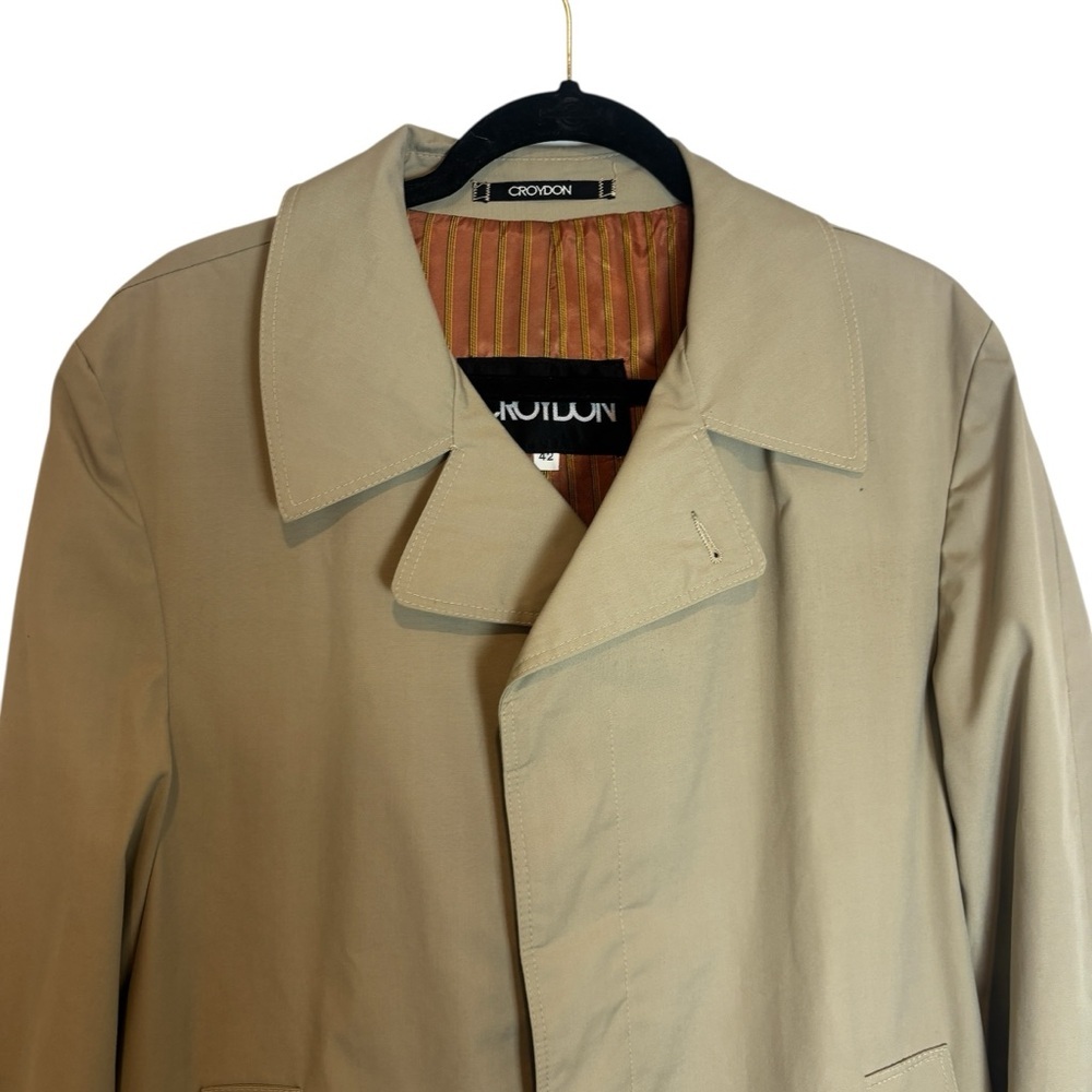 Vintage Croydon Tan Trench Coat Size 42